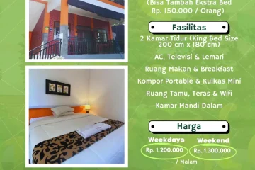 Kapasitas Fasilitas dan Harga Penginapan Vila Jeruk Bhakti Alam Pasuruan