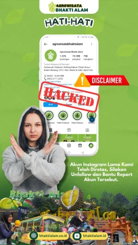 Hati Hati Penipuan! Akun Instagram Lama Agrowisata Bhakti Alam Kena Hack