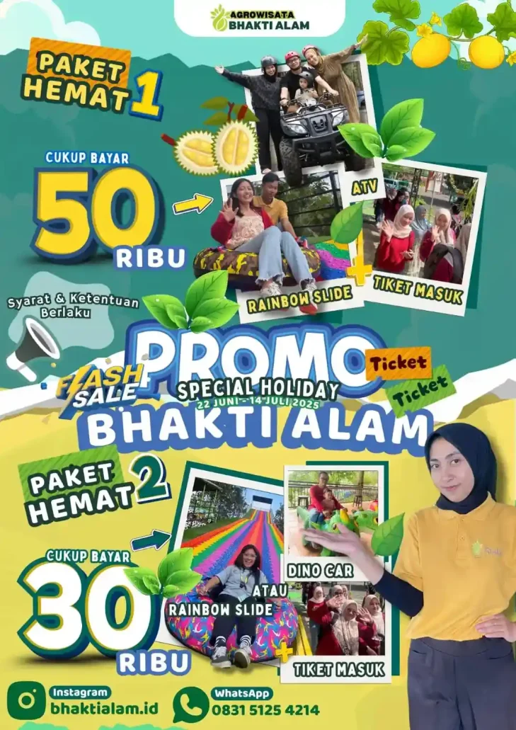 Promo Liburan Sekolah Liburan Akhir Semester Seru di Agrowisata Bhakti Alam Pasuruan